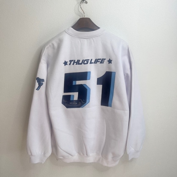 Vintage Original Thug Life 51 White Crew-Neck Sweatshirt - NWT - Picture 3 of 7